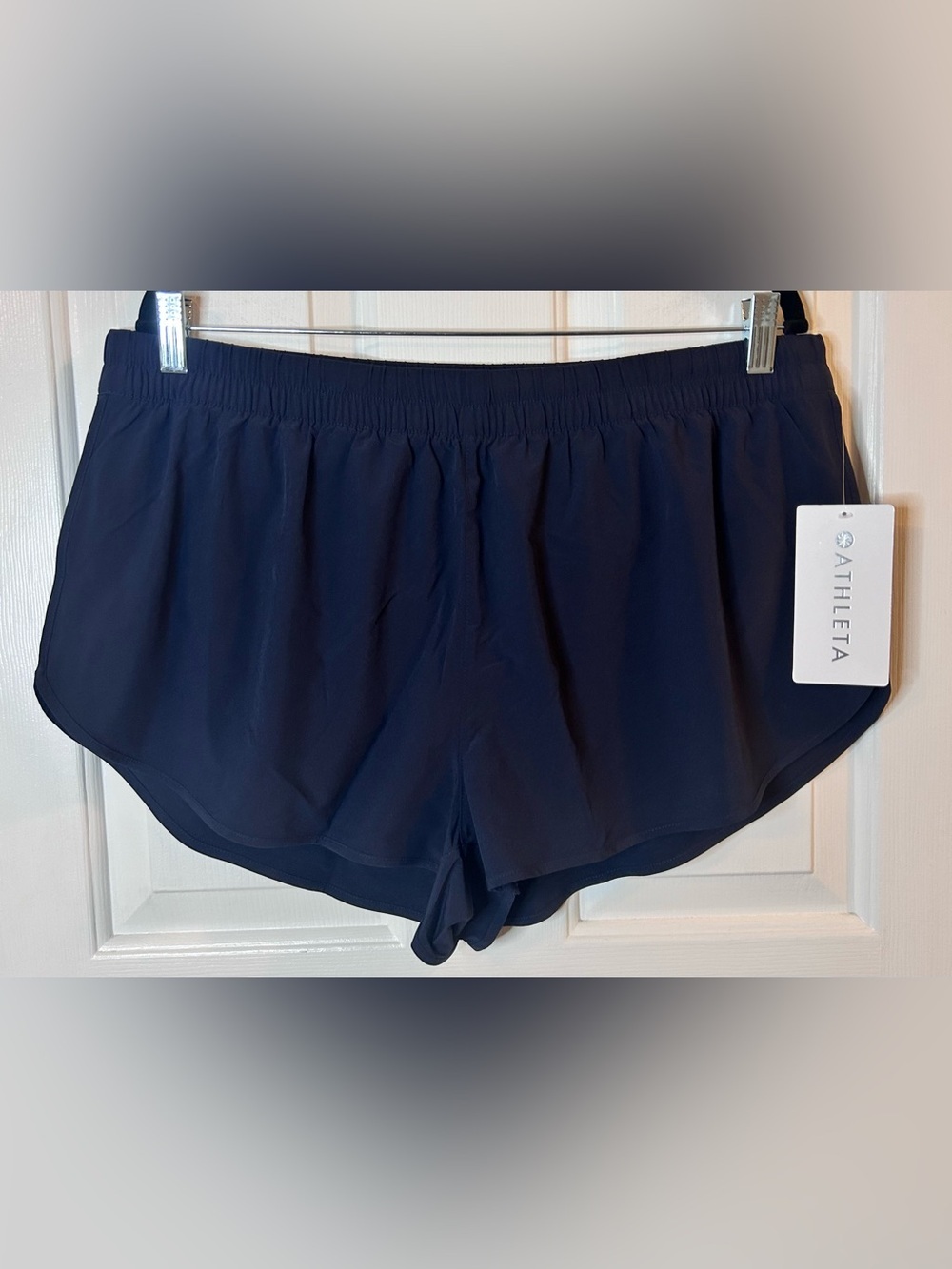 NWT ATHLETA Speedwork Mid Rise 2 1/2" Run Short- Navy - Picture 11 of 16
